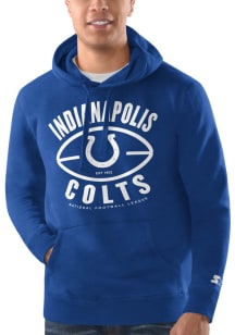 Starter Indianapolis Colts Mens Blue COTTON POLY Long Sleeve Hoodie