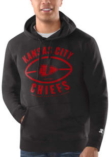 Starter Kansas City Chiefs Mens Black COTTON POLY Long Sleeve Hoodie