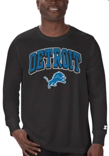 Starter Detroit Lions Black Arch Name Long Sleeve T Shirt