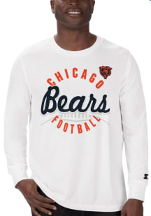 Starter Chicago Bears White Circle Script Long Sleeve T Shirt