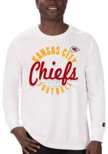 Starter Kansas City Chiefs White Circle Script Long Sleeve T Shirt