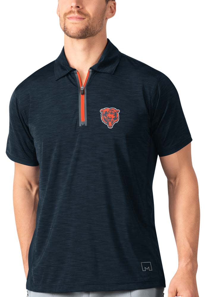 Buy the Mens Blue Chicago Bears Spread Collar Short Sleeve