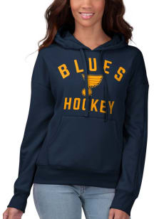St Louis Blues Womens Navy Blue Game Day Hooded Sweatshirt