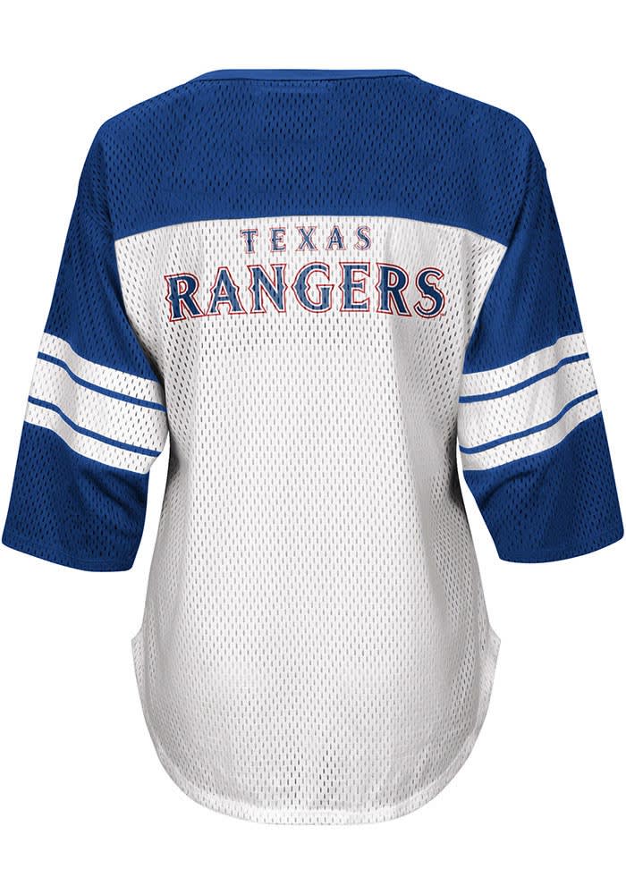 G-III Apparel Group Texas Rangers Women's First Team Fashion Baseball Jersey - Blue, Blue, 100% POLYESTER, Size S, Rally House