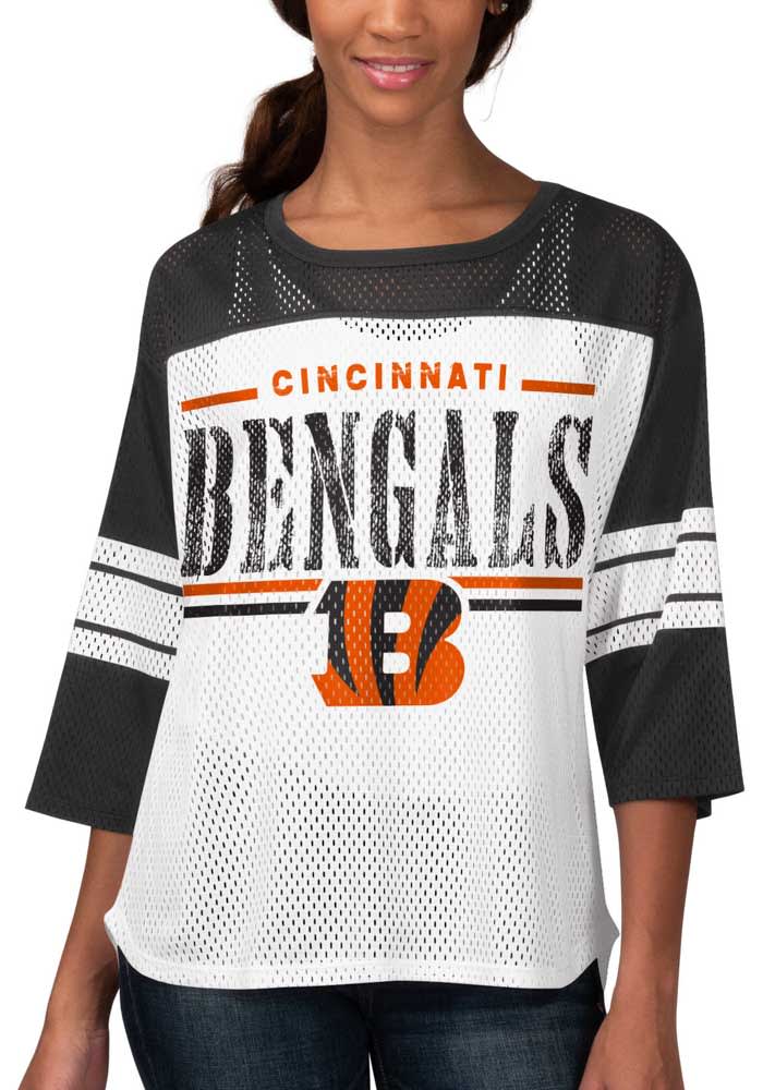 G-III Apparel Group Cincinnati Bengals Women's First Team Fashion Football Jersey - Black, Black, 100% POLYESTER, Size XL, Rally House