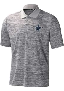 Dallas Cowboys Mens Grey CHALLENGE SPACE DYE Short Sleeve Polo