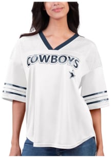 Dallas Cowboys Womens Main Player Fashion Football Jersey - White