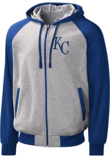 Kansas City Royals Mens Grey SCRIMMAGE Long Sleeve Zip