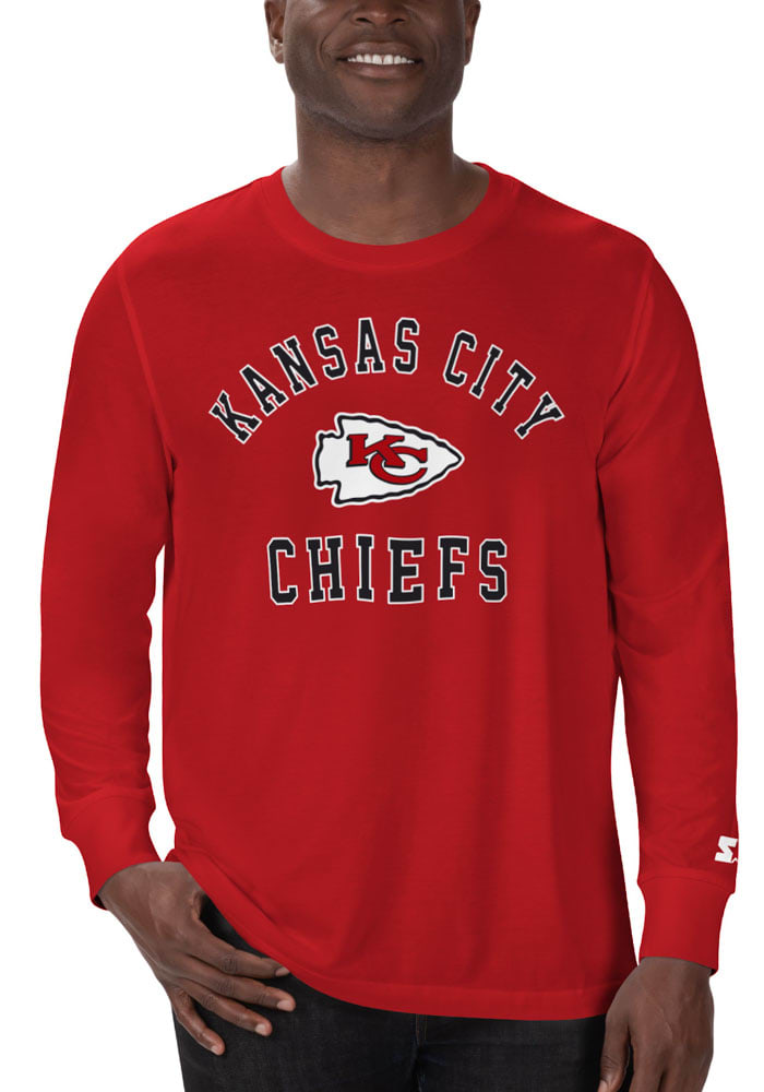 Men's Starter Red Kansas City Chiefs Halftime Long Sleeve T-Shirt