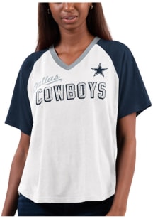 Dallas Cowboys Womens White Free Throw Short Sleeve T-Shirt