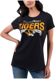 Missouri Tigers Womens Black Team Short Sleeve T-Shirt