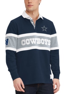 Dallas Cowboys Mens Grey Martin Long Sleeve Polo Shirt