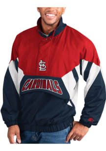 Starter St Louis Cardinals Mens Red Power Play Pullover Jackets