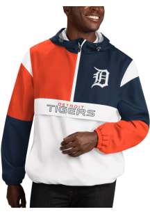 Detroit Tigers Mens Navy Blue Fair Catch Pullover Jackets