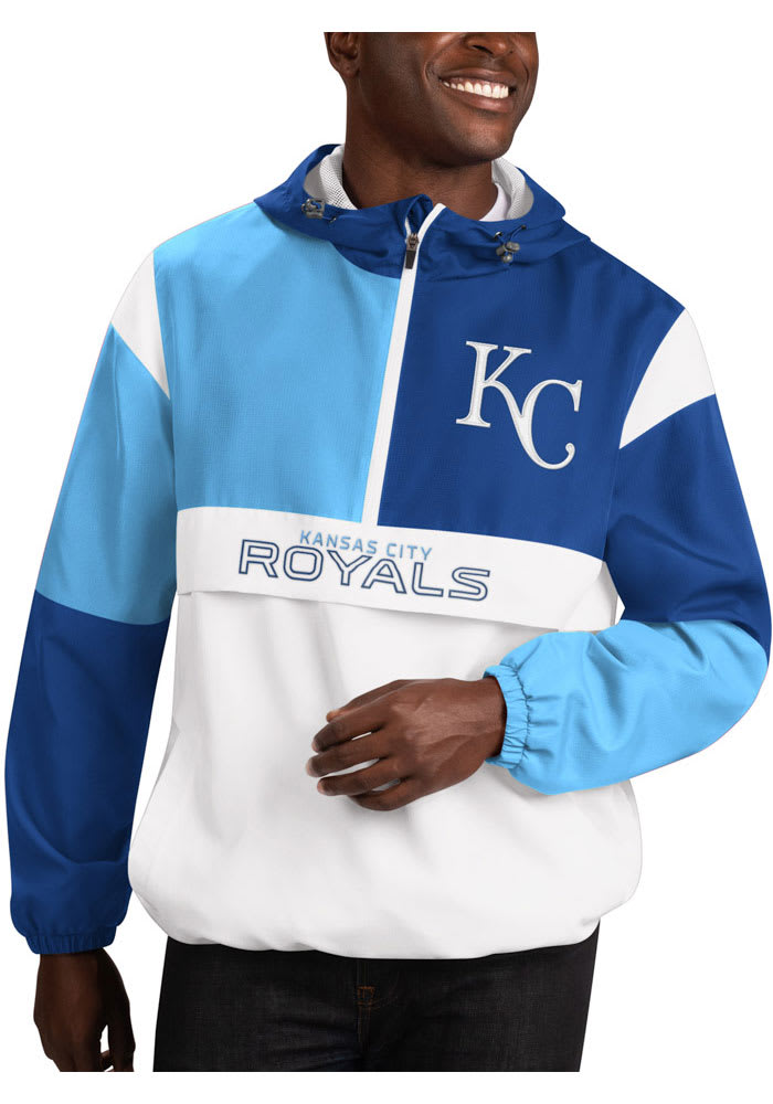 Kansas City Royals Blue Fair Catch Pullover Jackets, Blue, 100% POLYESTER, Size XL, Rally House