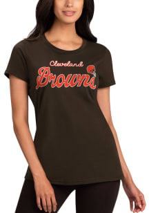 Cleveland Browns Womens Black Record Setter Short Sleeve T-Shirt