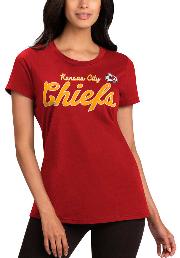 Kansas City Chiefs Womens Red Record Setter Short Sleeve T-Shirt