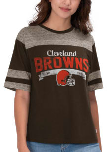 Cleveland Browns Womens Brown All Star Short Sleeve T-Shirt