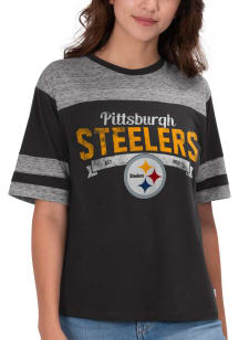 Pittsburgh Steelers Womens Black All Star Short Sleeve T-Shirt