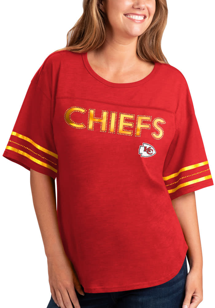 Kansas City Chiefs Womens Red Extra Point Short Sleeve T-Shirt