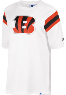 Cincinnati Bengals Womens White Double Team Short Sleeve T-Shirt