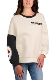 Pittsburgh Steelers Womens White Interception Crew Sweatshirt