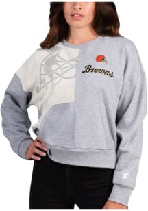 Cleveland Browns Womens Grey Gridiron Crew Sweatshirt