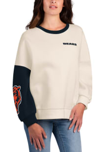 Chicago Bears Womens White Interception Crew Sweatshirt