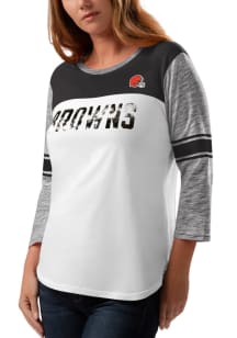 Cleveland Browns Womens Black Triple Play LS Tee