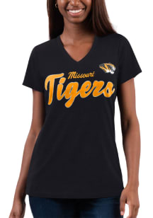 Missouri Tigers Womens Black Team Short Sleeve T-Shirt