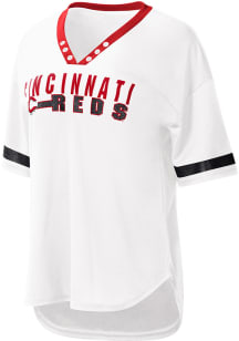 Cincinnati Reds Womens Pop Fly Fashion Baseball Jersey - White