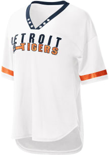 Detroit Tigers Womens Pop Fly Fashion Baseball Jersey - White