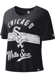 Starter Chicago White Sox Womens Black Record Setter Short Sleeve T-Shirt