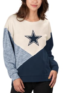 Dallas Cowboys Womens White Star Player Crew Sweatshirt