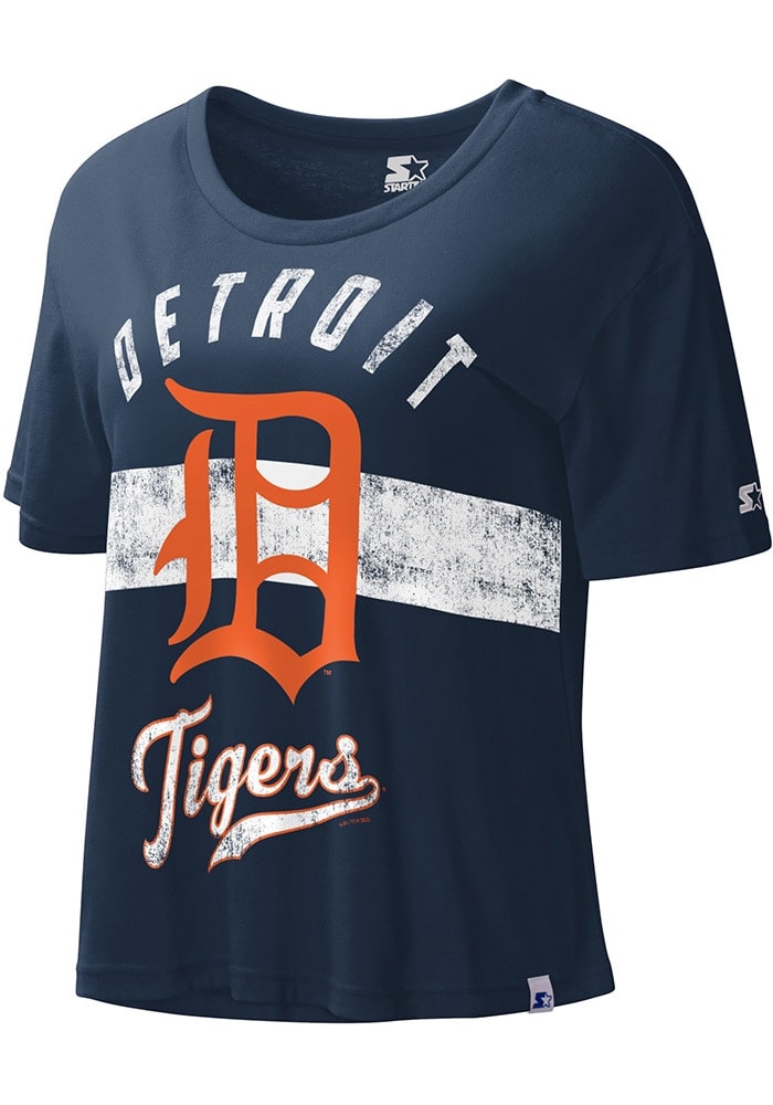 Detroit Tigers G-III Women's Record Setter T-Shirt - Navy Medium