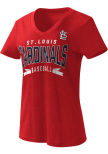 St Louis Cardinals Womens Red Dream Team Short Sleeve T-Shirt