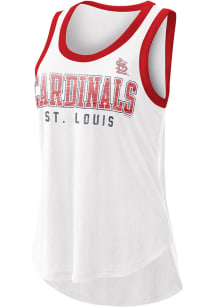 St Louis Cardinals Womens White Clubhouse Tank Top