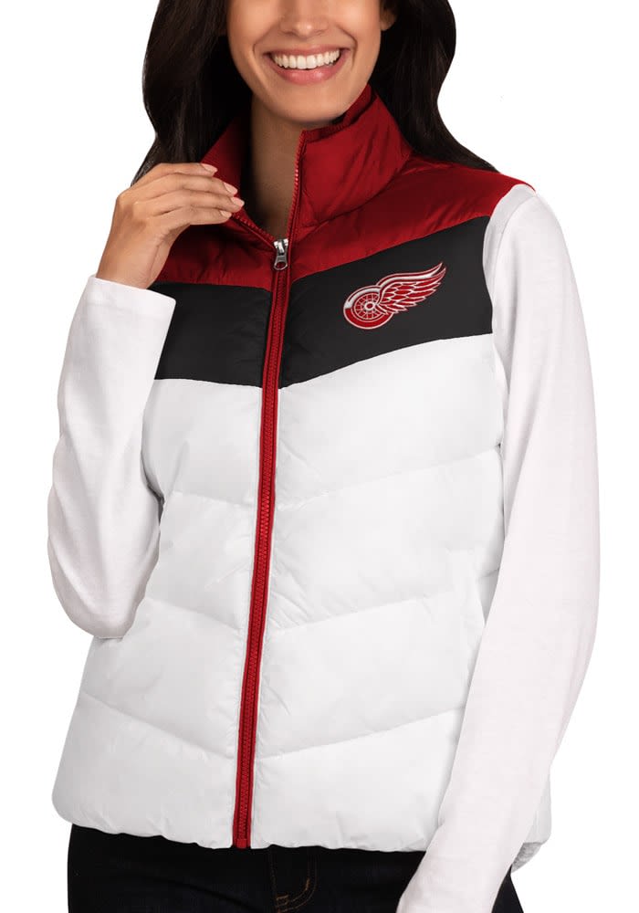 Detroit Red Wings Womens White Detroit Championship Vest