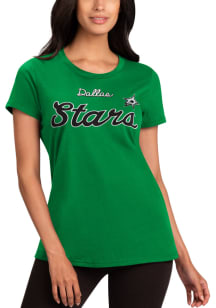Dallas Stars Womens Kelly Green Record Setter Short Sleeve T-Shirt