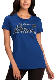 St Louis Blues Womens Blue Record Setter Short Sleeve T-Shirt