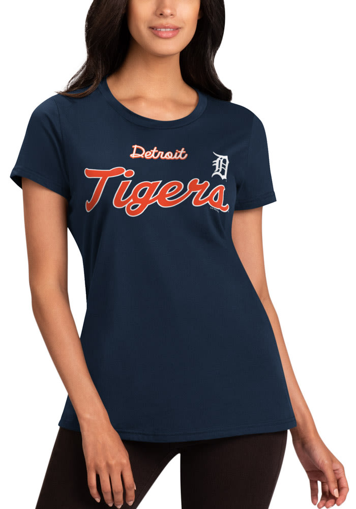 Detroit Tigers G-III Women's Record Setter T-Shirt - Navy Medium