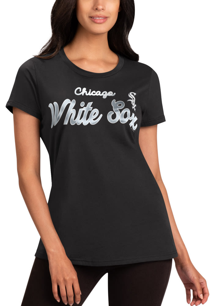 Chicago White Sox Womens Black Record Setter Short Sleeve T-Shirt