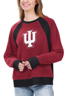 Indiana Hoosiers Womens Crimson Game Plan Crew Sweatshirt