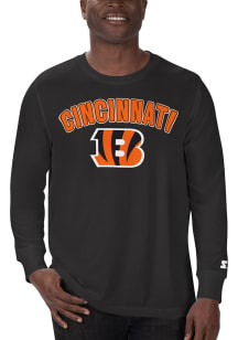 Starter Cincinnati Bengals Black Half Time Long Sleeve T Shirt