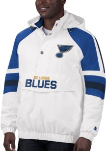 Starter St Louis Blues Mens White THURSDAY NIGHT Pullover Jackets