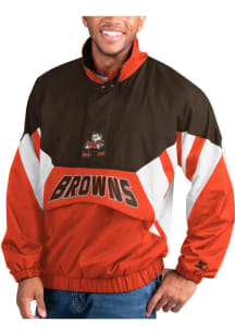 Starter Cleveland Browns Mens Brown Power Play Pullover Jackets
