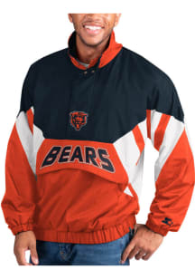 Starter Chicago Bears Mens Navy Blue Power Play Pullover Jackets