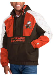 Starter Cleveland Browns Mens Brown Body Check Pullover Jackets