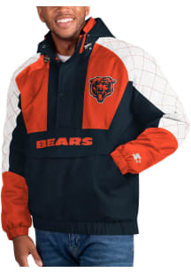 Starter Chicago Bears Mens Navy Blue Body Check Pullover Jackets