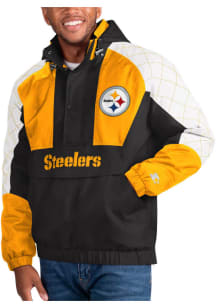 Starter Pittsburgh Steelers Mens Black Body Check Pullover Jackets